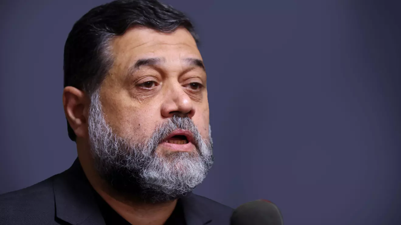 Osama Hamdan, an official of the Palestinian Islamist group Hamas, speaks during a press conference, amid the ongoing conflict between Israel and Hamas, in Beirut, Lebanon May 7, 2024. Reuters/Mohamed Azakir