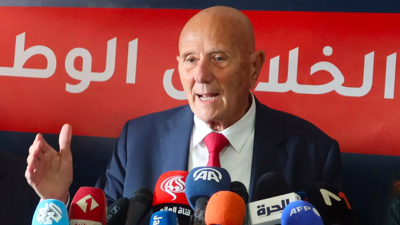 Ahmed Nejib Chebbi, head of the National Salvation Front, speaks during a news conference in Tunis, Tunisia February 15, 2023. Reuters/Jihed Abidellaoui