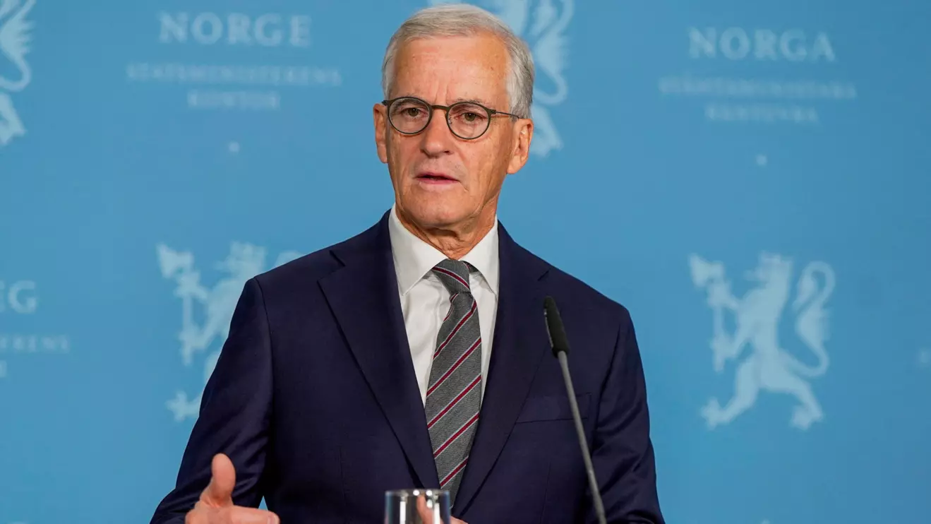 Prime Minister Jonas Gahr Store holds a press conference about Norway's contribution to NATO at the Prime Minister's Office in Oslo, Norway June 20, 2025. Hakon Mosvold Larsen/NTB/via Reuters