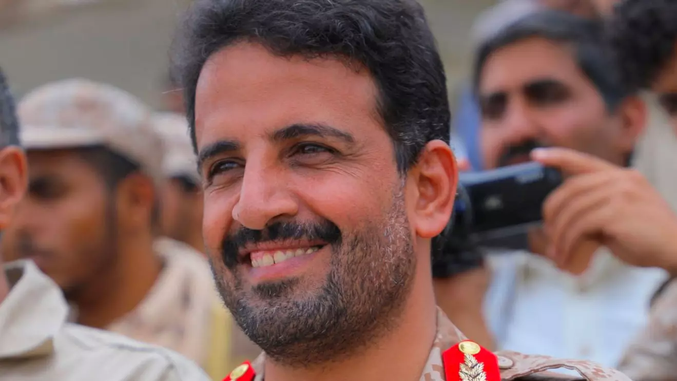 Houthi Chief of Staff Muhammad al-Ghamari looks on in this undated picture released by the Houthi Military Media following the announcement of his death, October 16, 2025. Houthi Military Media