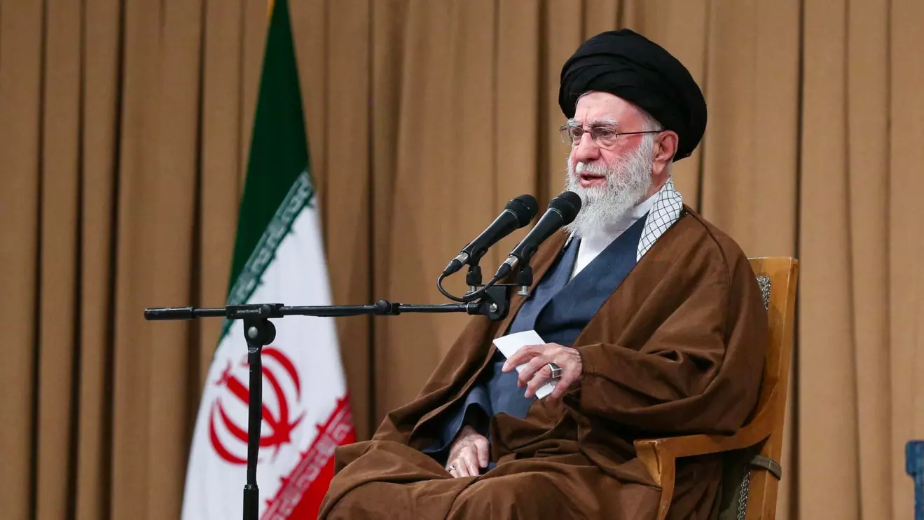 Iran's Supreme Leader Ayatollah Ali Khamenei speaks during a meeting with students in Tehran, Iran, November 3, 2025. Office of the Iranian Supreme Leader/WANA (West Asia News Agency)/Handout via Reuters