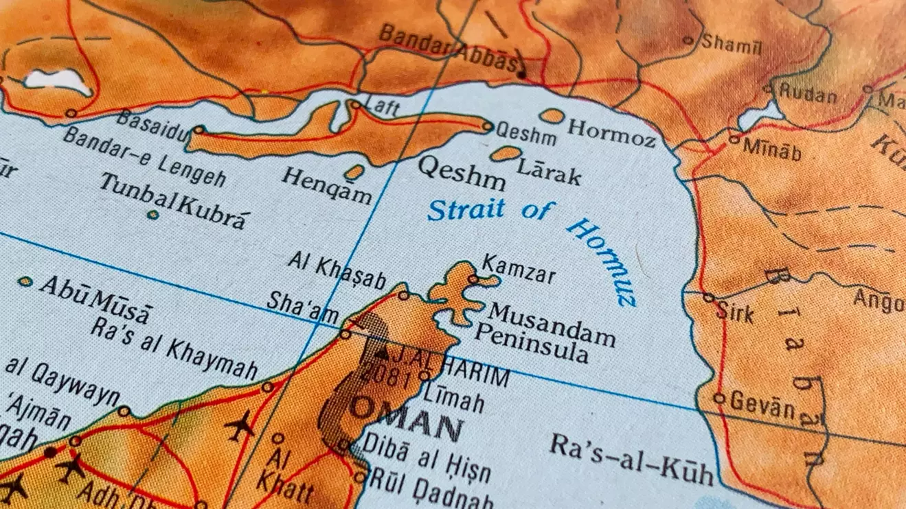 The Strait of Hormuz, through which roughly 20% of global oil trade passes, has been effectively closed since early April © Mena Today 