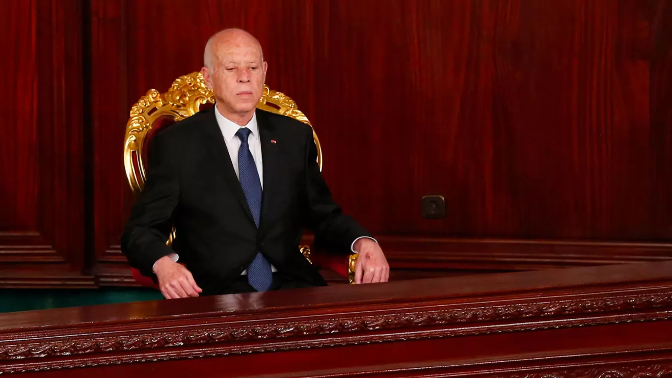 Tunisia's President Kais Saied attends his swearing-in ceremony for his second term at the parliament in Tunis, Tunisia October 21, 2024. Reuters/Zoubeir Souissi