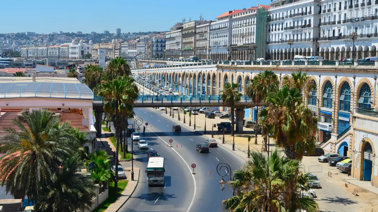 Zighout Youcef Boulevard, featuring French colonial architecture, in Algiers © Mena Today 