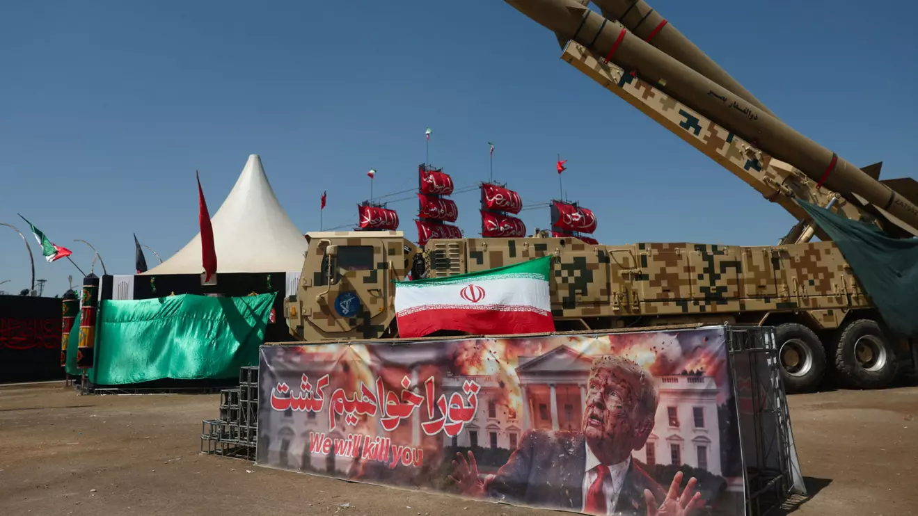 An Iranian missile system is displayed in Azadi Square in Tehran, Iran, July 30, 2026. Majid Asgaripour/WANA (West Asia News Agency) via Reuters