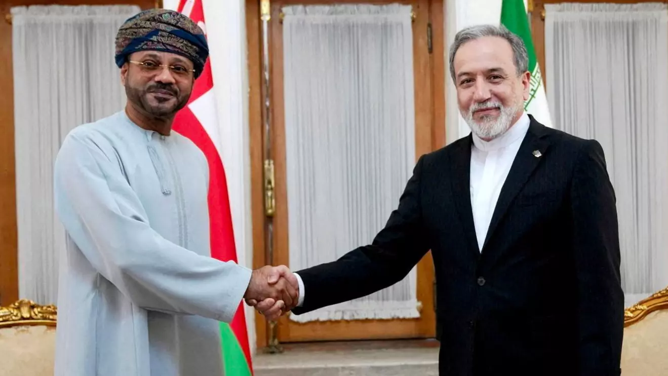 Iran's Foreign Minister Abbas Araghchi meets with Oman's Foreign Minister Sayyid Badr al-Busaidi in Tehran, Iran, August 25, 2026. Iranian Foreign Ministry/WANA (West Asia News Agency)/Handout via Reuters