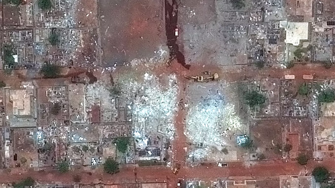 A satellite image shows the area surrounding the home of late Mali's defense minister Sadio Camara, after coordinated attacks by West Africa's al Qaeda affiliate and a Tuareg-dominated separatist group, in Kati, Mali, April 26, 2026. VANTOR/Handout via Reuters