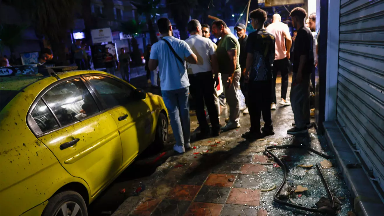 People gather near the site of an explosion, in Jaramana, Damascus countryside, Syria, August 6, 2026. Reuters/Yamam Al Shaar