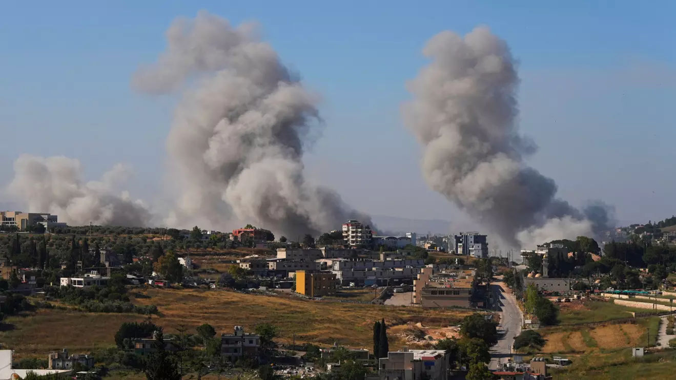 Smoke billows from southern Lebanon following an Israeli strike, as seen from Nabatieh, Lebanon, June 20, 2026. Reuters