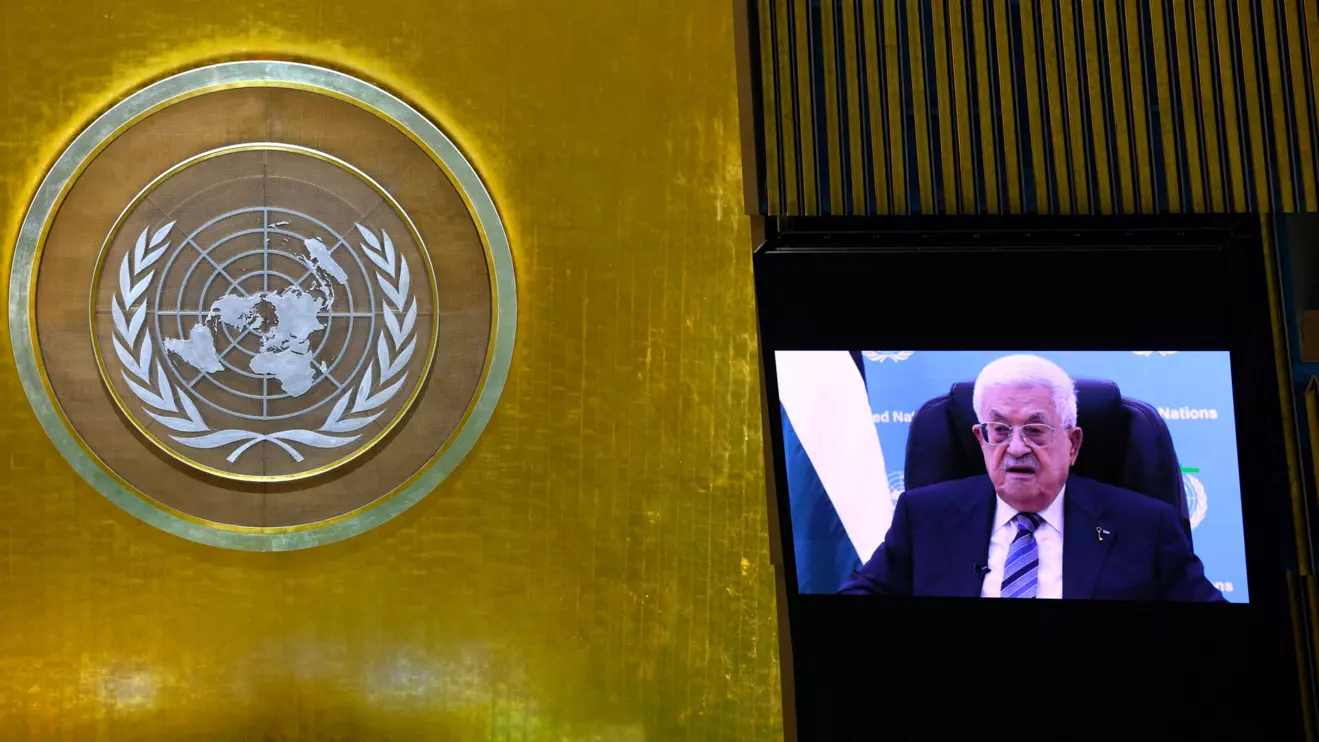 President of the State of Palestine Mahmoud Abbas addresses the 81st United Nations General Assembly via pre-recorded video (UNGA) at UN headquarters in New York City, US, September 24, 2026. Reuters/Mike Segar