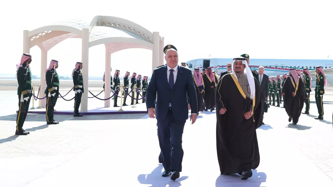 Joseph Aoun upon his arrival in Saudi Arabia © X