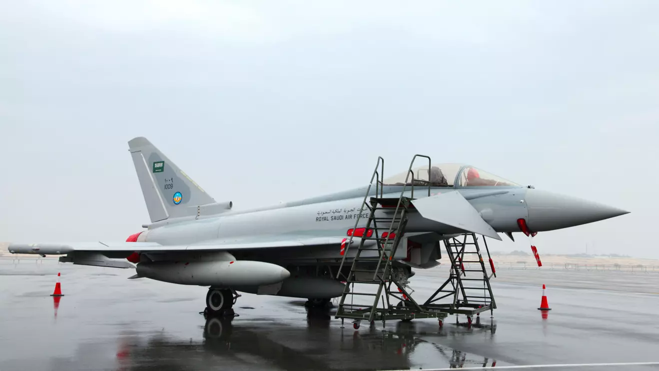 Static display of Eurofighter Typhoon of Royal Saudi Air Force © Mena Today 