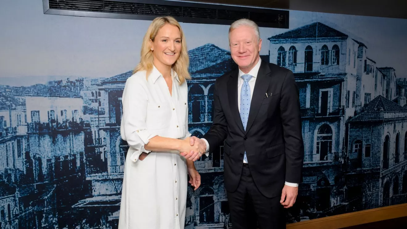Irish Foreign and Defence Minister Helen McEntee with Joe Raggi © X