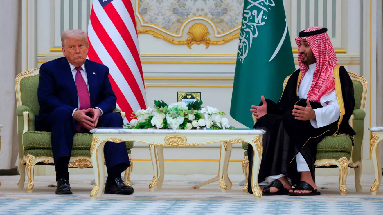 U.S. President Donald Trump and Saudi Crown Prince and Prime Minister Mohammed Bin Salman attend a bilateral meeting at the Royal Court in Riyadh, Saudi Arabia, May 13, 2025. Reuters/Brian Snyder