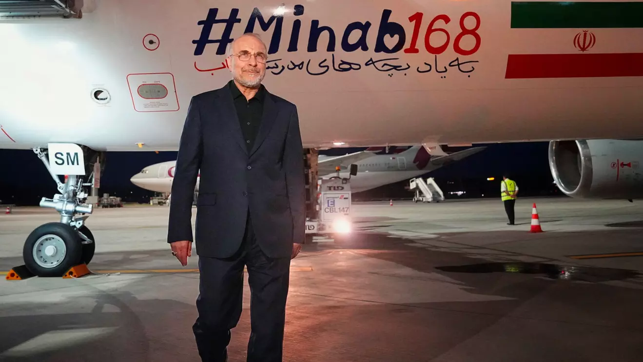 Iranian Parliament Speaker Mohammad Bagher Ghalibaf arrives at Zurich Airport, in Zurich, Switzerland, June 20, 2026. Hamed Malekpour/Iranian Parliament Speaker Office/WANA (West Asia News Agency)/Handout via Reuters