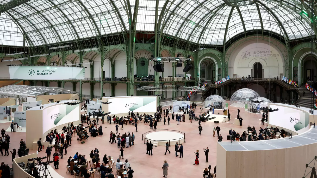 View of the nave of the Grand Palais as participants attend the Artificial Intelligence (AI) Action Summit in Paris, France, February 10, 2025. Reuters/Benoit Tessier