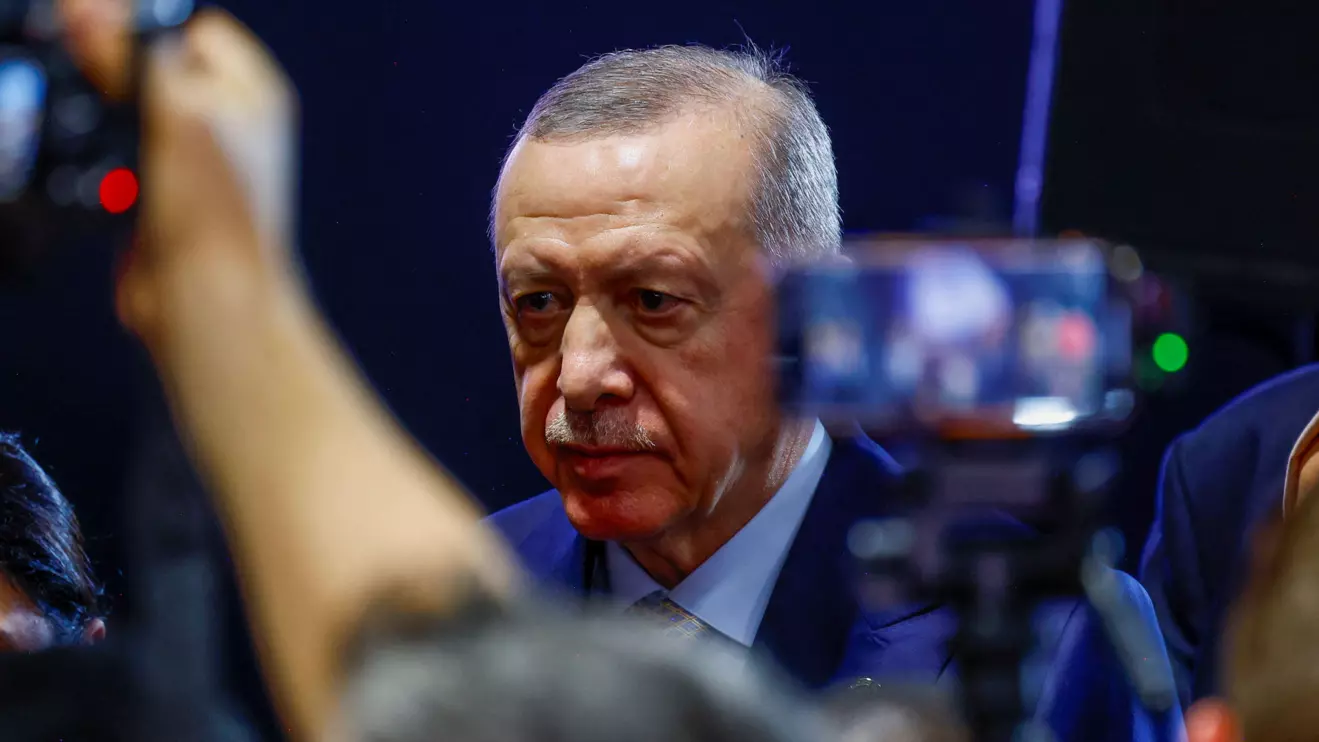 Turkey's President Tayyip Erdogan walks after speaking to the media, at the end of the G20 Leaders' Summit in Johannesburg, South Africa, November 23, 2025. Reuters/Thomas Mukoya