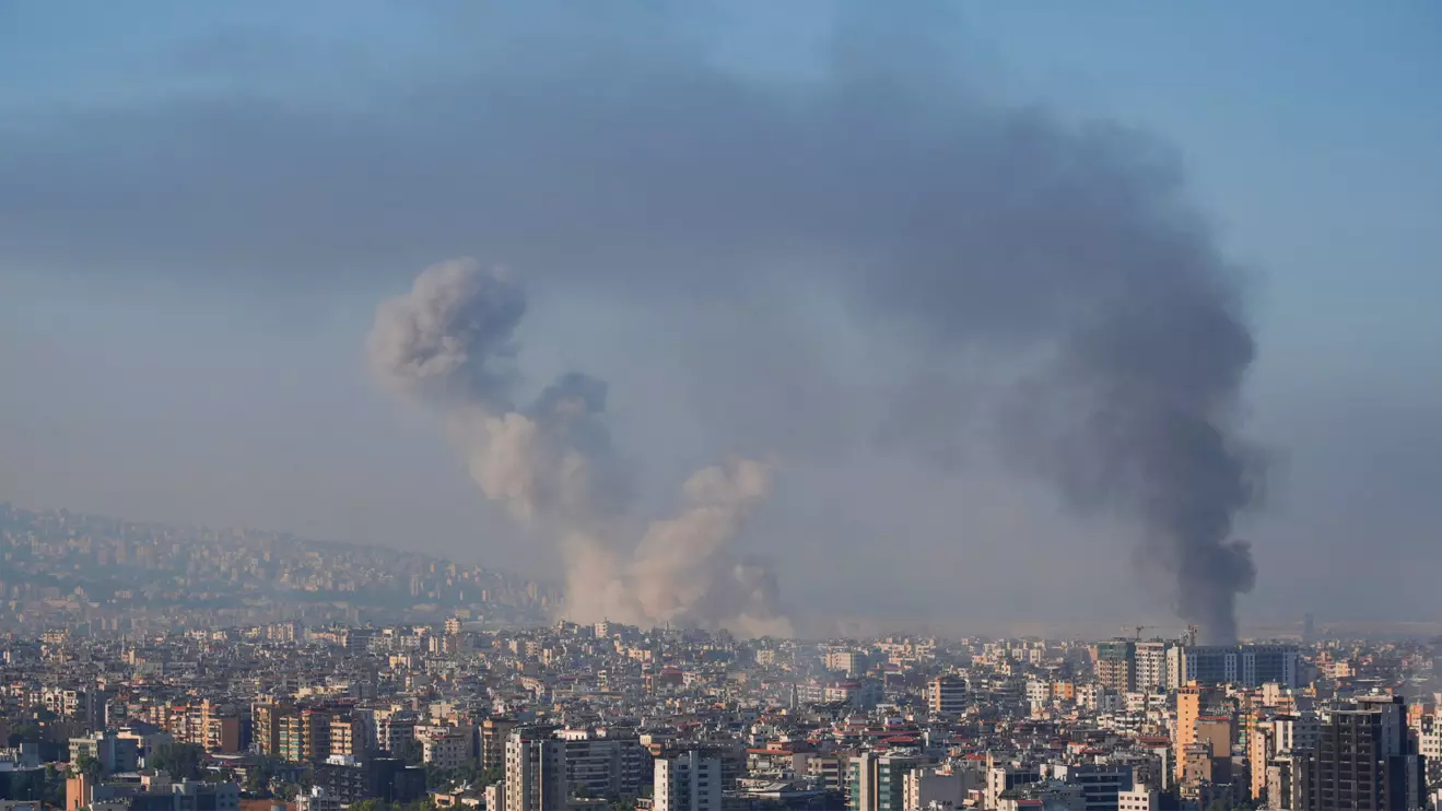 Smoke rises over Dahiyeh in Beirut's southern suburbs, after Israeli air strikes, amid ongoing hostilities between Hezbollah and Israeli forces, as seen from Sin El Fil, Lebanon, October 5, 2024. Reuters/Amr Abdallah Dalsh