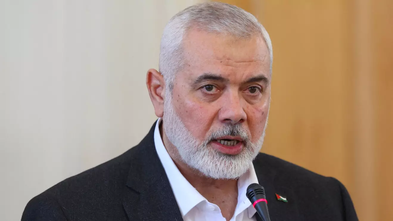 Palestinian group Hamas' top leader, Ismail Haniyeh, Majid Asgaripour/WANA (West Asia News Agency) via Reuters