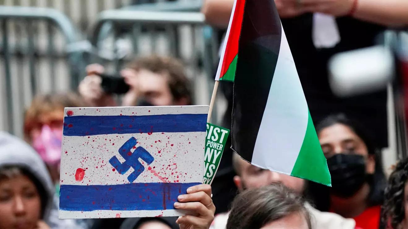 People attend a demonstration to express solidarity with Palestinians in Gaza, amid the ongoing conflict between Israel and Hamas, in New York City, New York, U.S., October 26, 2023. Reuters/Eduardo Munoz