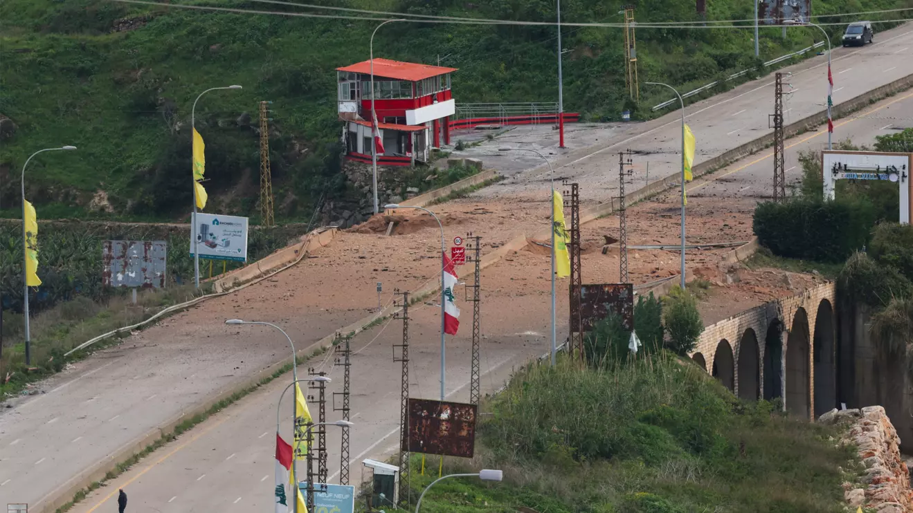 Debris covers the damaged area of a bridge after an Israeli strike, following an escalation between Hezbollah and Israel, amid the U.S.-Israeli conflict with Iran, near Qasmiyeh, Lebanon, March 22, 2026. Reuters/Amr Abdallah Dalsh