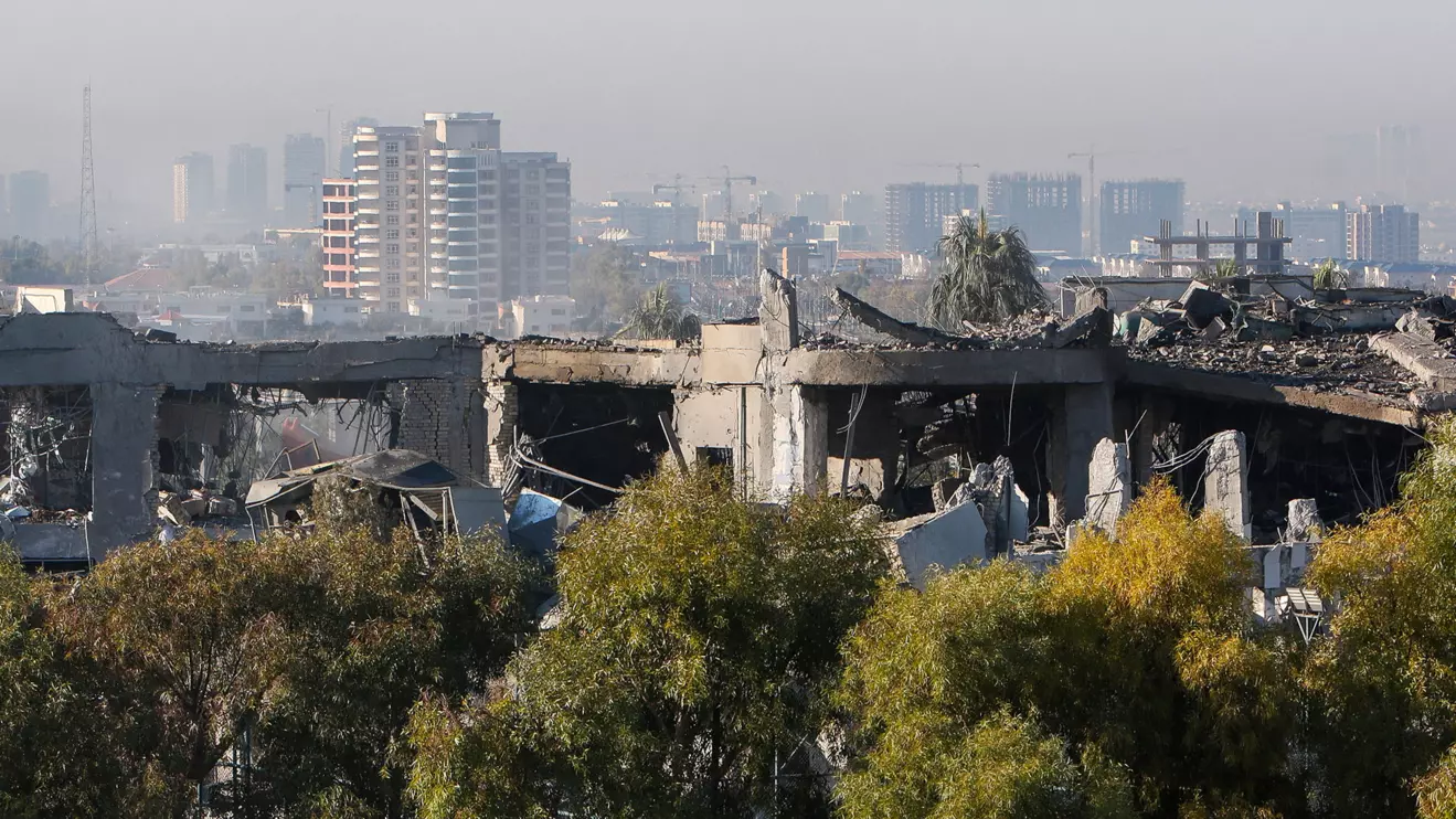 A view of a damaged building following missile attacks, in Erbil, Iraq, January 16, 2024. Reuters/Azad Lashkari