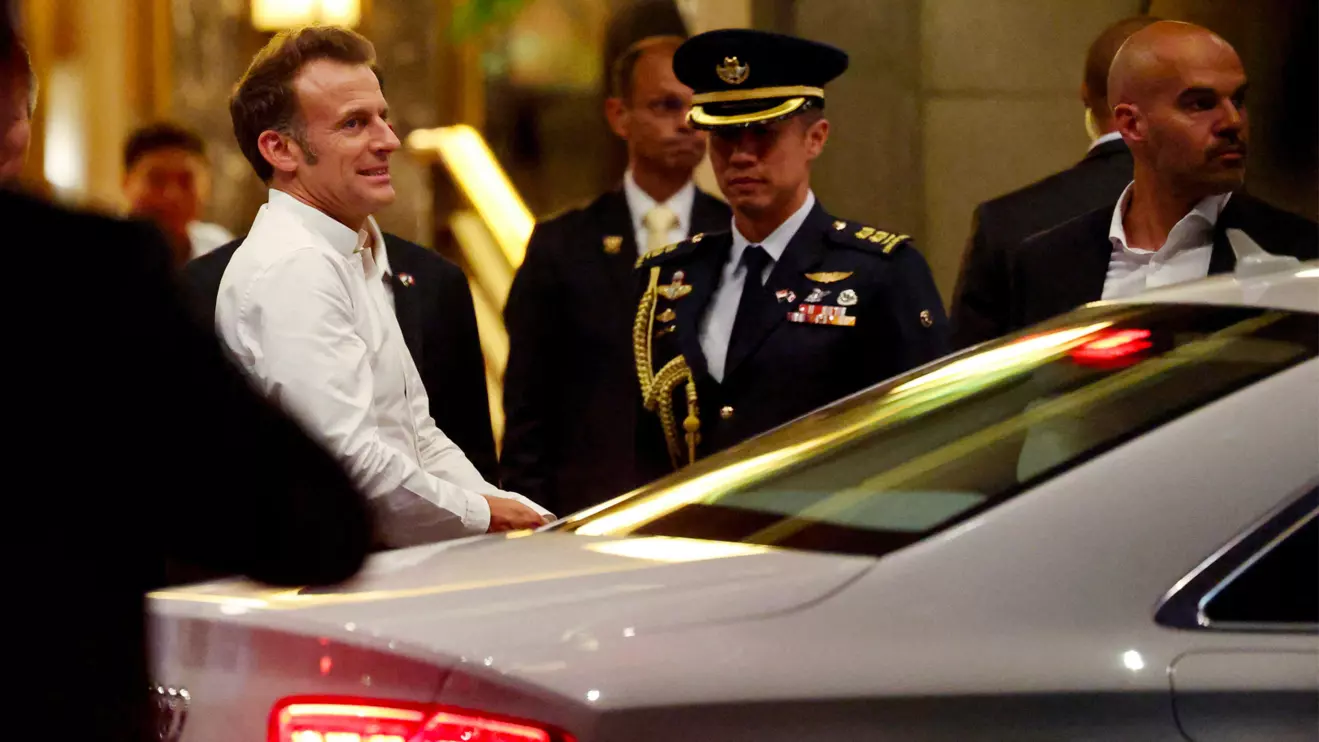 French President Emmanuel Macron arrives in Singapore May 29, 2025. Reuters/Edgar Su