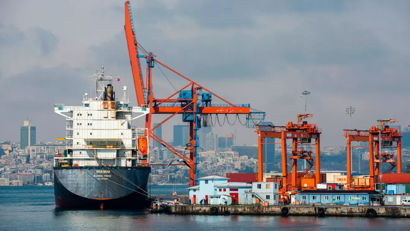 Cargo ship on the Bosphorus, Istanbul © Mena Today 