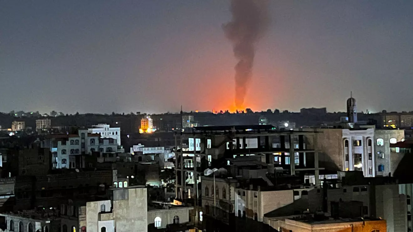 Smoke rises in the sky following U.S-led airstrikes in Sanaa, Yemen, Reuters/Adel Al Khader