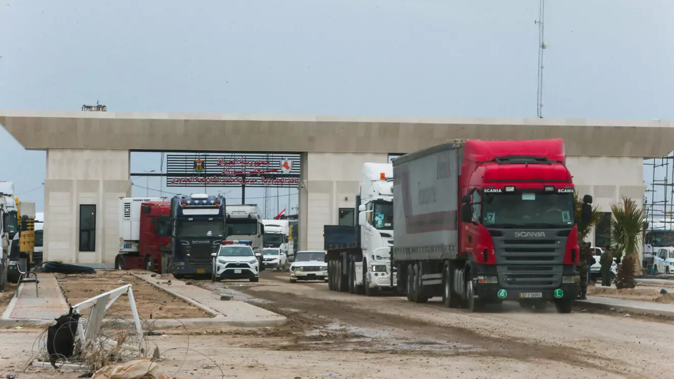 Vehicles drive at the Shalamcha border crossing between Iraq and Iran, in Basra, Iraq, March 24, 2026. Reuters/Essam al-Sudani