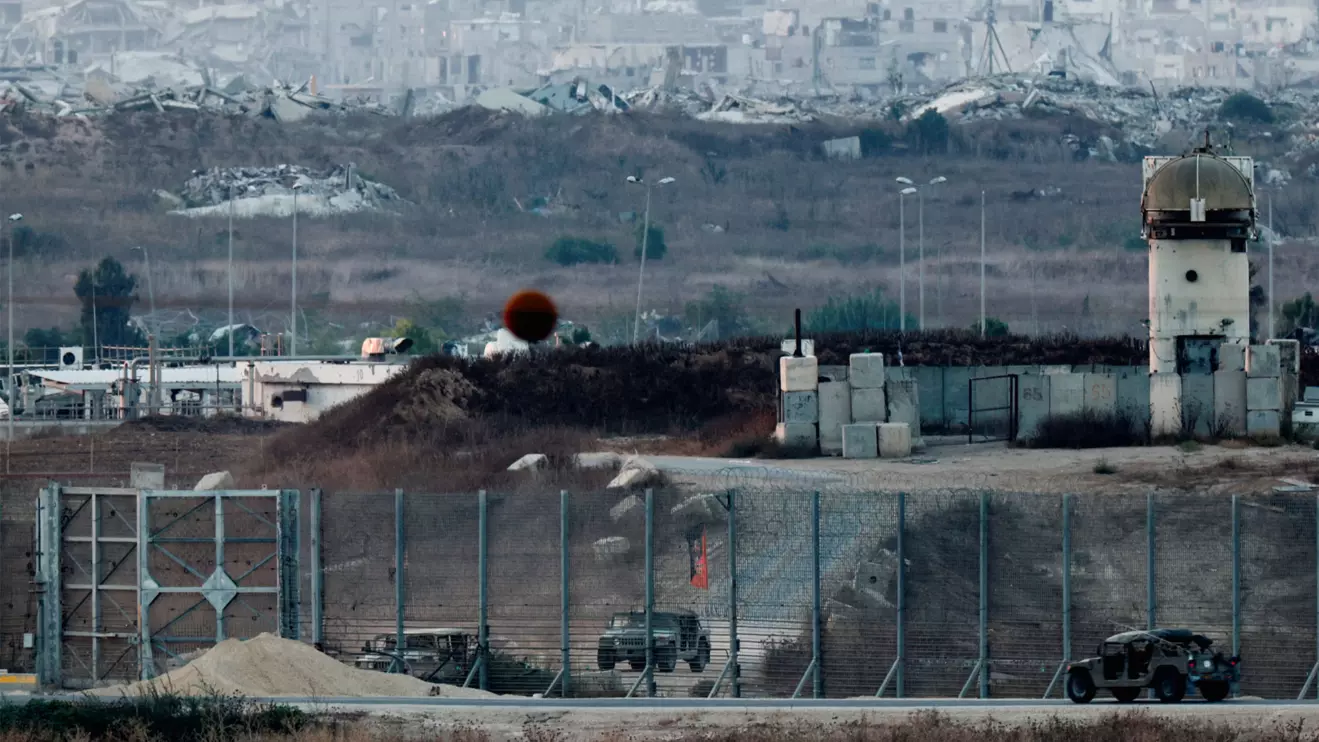 Military vehicles operate on the border with Gaza, as seen from the Israeli side of the border, August 2, 2026. Reuters/Amir Cohen
