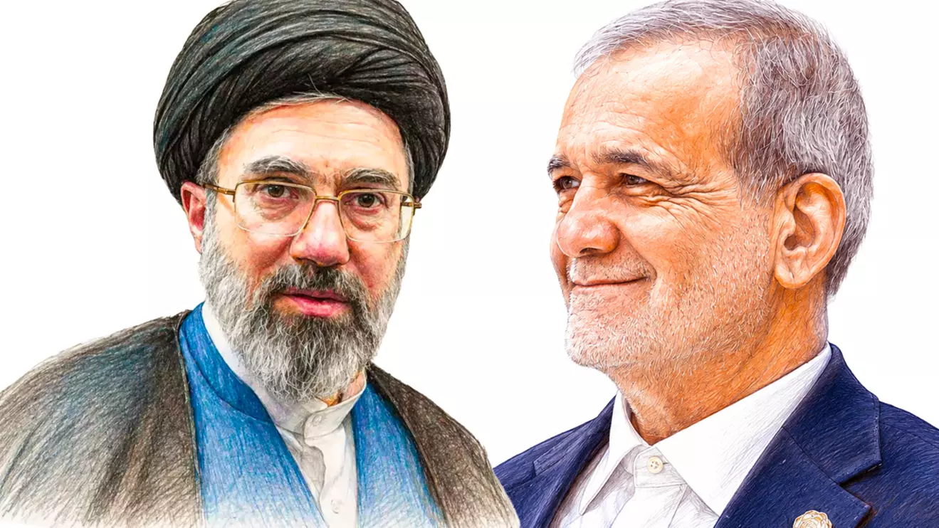 Mojtaba Khamenei and Masoud Pezeshkian © Mena Today 