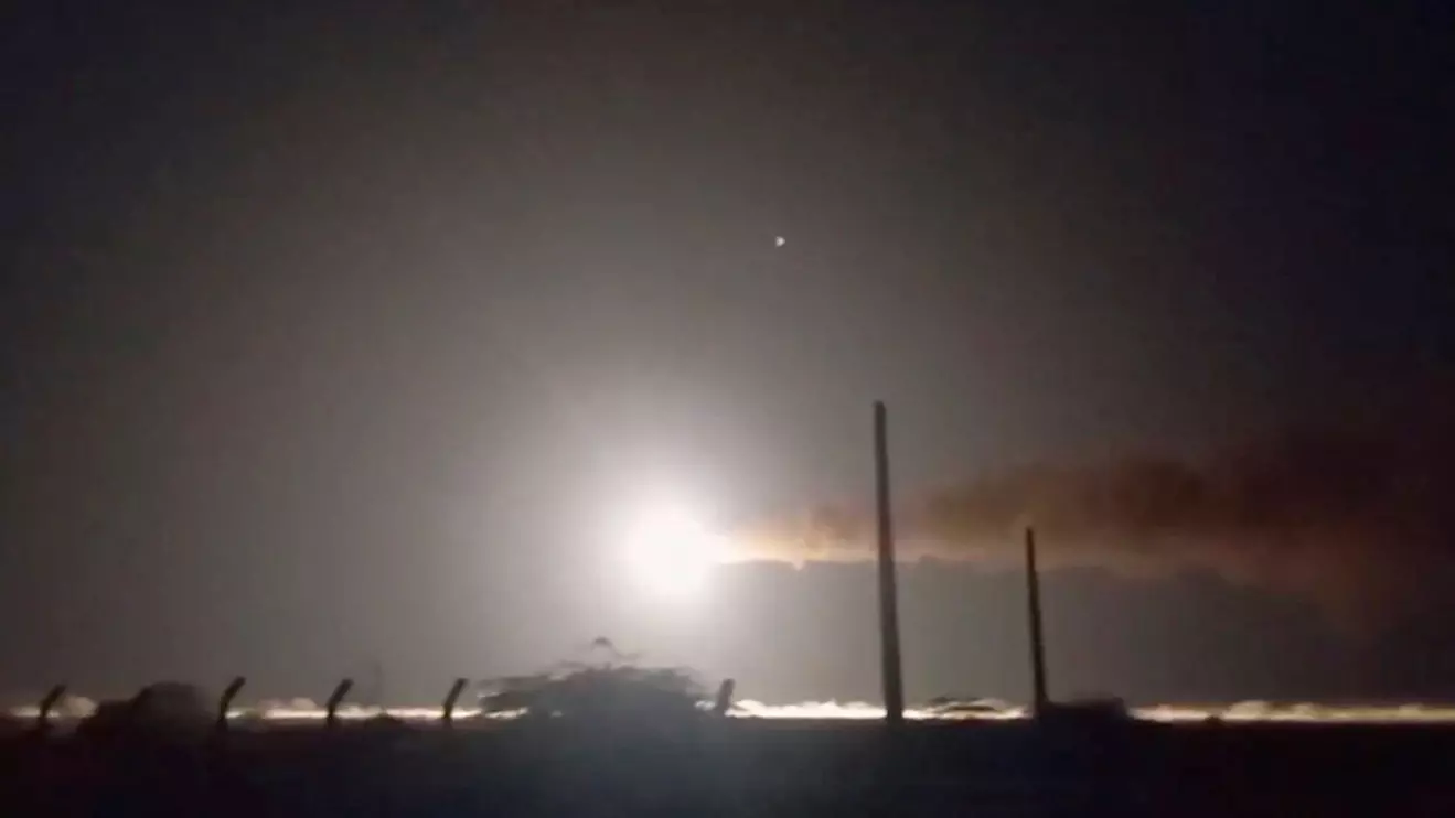Iranian navy fires a missile, at an unknown location, in this still image taken from a video released May 8, 2026. Pool via WANA (West Asia News Agency) via Reuters