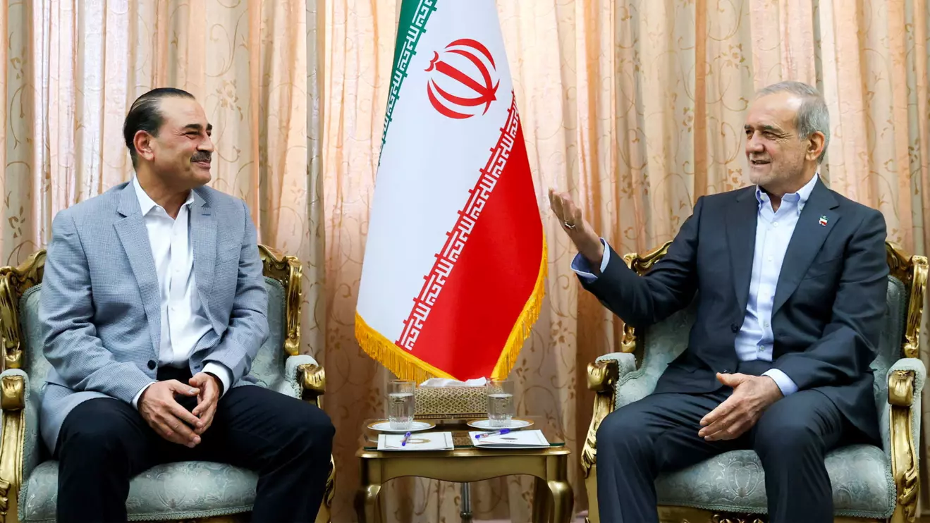 Iranian President Masoud Pezeshkian meets with chief of Defence Forces of Pakistan, Field Marshal Asim Munir, in Tehran, Iran, May 23, 2026. Iran's Presidential website/WANA (West Asia News Agency)/Handout via Reuters