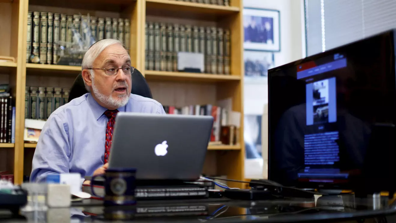 Associate Dean Rabbi Abraham Cooper is pictured in his office at the Simon Wiesenthal Center in Los Angeles, California December 10, 2015. Reuters/Mario Anzuoni