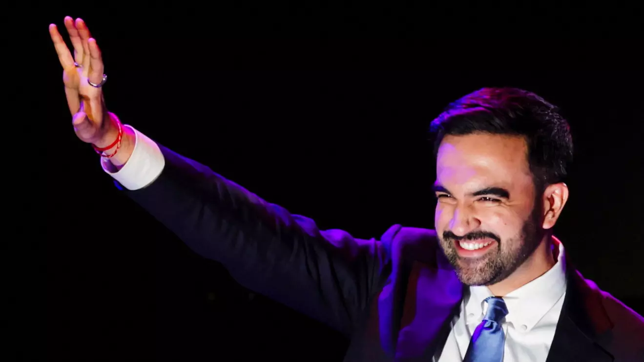 Democratic candidate for New York City mayor Zohran Mamdani waves to his supporters after winning the 2025 New York City Mayoral race, at an election night rally in the Brooklyn borough of New York City, New York, U.S., November 4, 2025. Reuters/Jeenah Moon