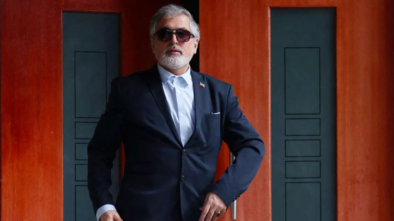 Iranian ambassador to Australia Ahmad Sadeghi stands outside his residence, Reuters/Hollie Adams