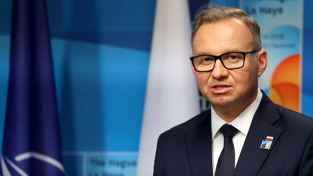 Polish President Andrzej Duda speaks during a press conference during a NATO summit in The Hague, Netherlands June 25, 2025. Reuters/Toby Melville