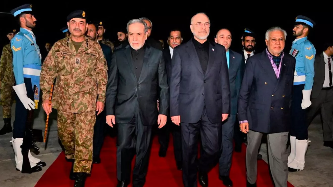 The Iranian delegation led by parliament speaker Mohammad Baqer Qalibaf and Foreign Minister Abbas Araqchi in Islamabad, Pakistan April 10, 2026. Pakistan's Ministry of Foreign Affairs