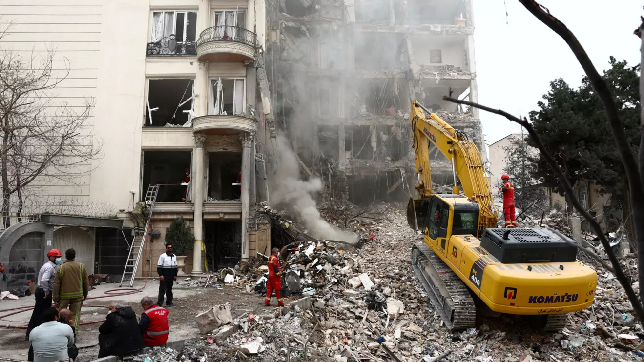 A view of a residential building damaged by a strike, amid the U.S.-Israeli conflict with Iran, in Tehran, Iran, March 23, 2026. Majid Asgaripour/WANA (West Asia News Agency) via Reuters