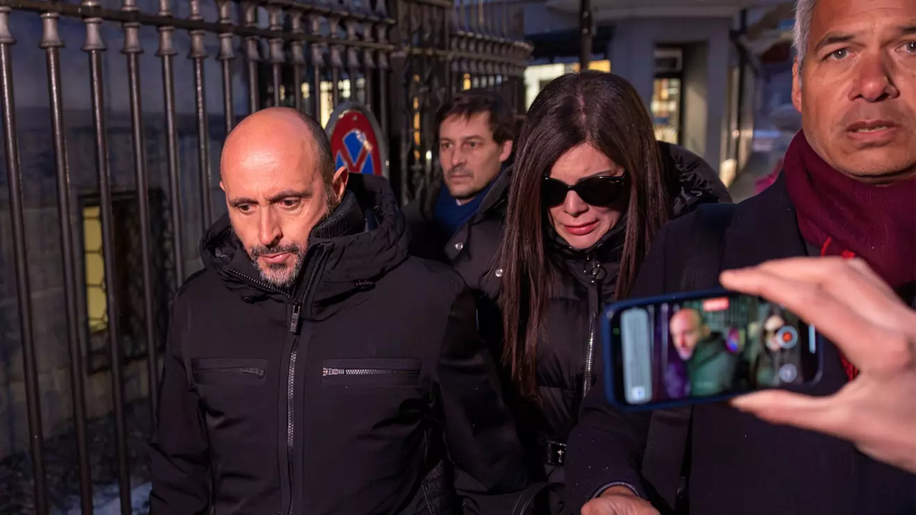 Jacques and Jessica Moretti, the couple who ran the Swiss bar which burst into flames during a New Year's Eve party, arrive for questioning at the Public Ministry of the Canton of Valais in Sion in southwestern Switzerland, January 9, 2026. Reuters/Umit Bektas
