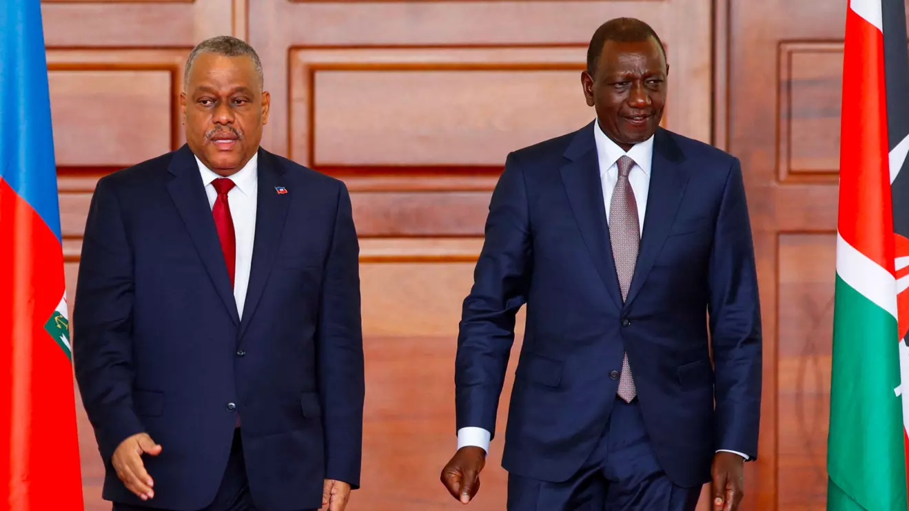 Haitian Prime Minister Garry Conille arrives for a joint press conference with Kenya's President William Ruto during his visit to the State House in Nairobi, Kenya, October 11, 2024. Reuters/Monicah Mwangi