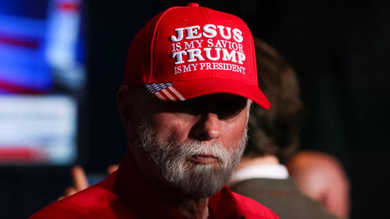 A supporter of Republican presidential candidate and former U.S. President Donald Trump attends his South Carolina Republican presidential primary election night party in Columbia, South Carolina, U.S. February 24, 2024. Reuters/Alyssa Pointer