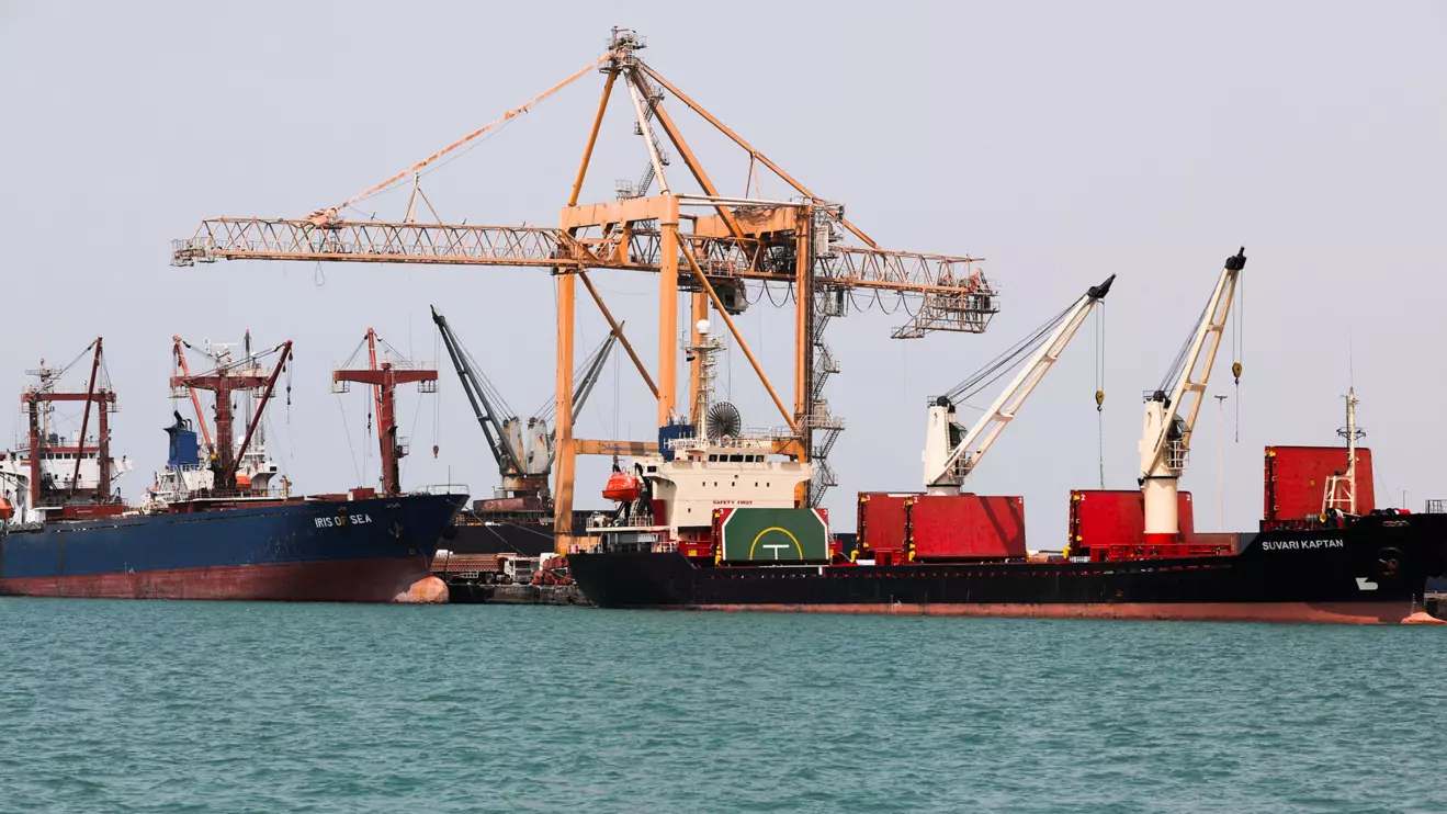 Commercial ships are docked at the Houthi-held Red Sea port of Hodeidah, Yemen February 25, 2023. Reuters/Khaled Abdullah