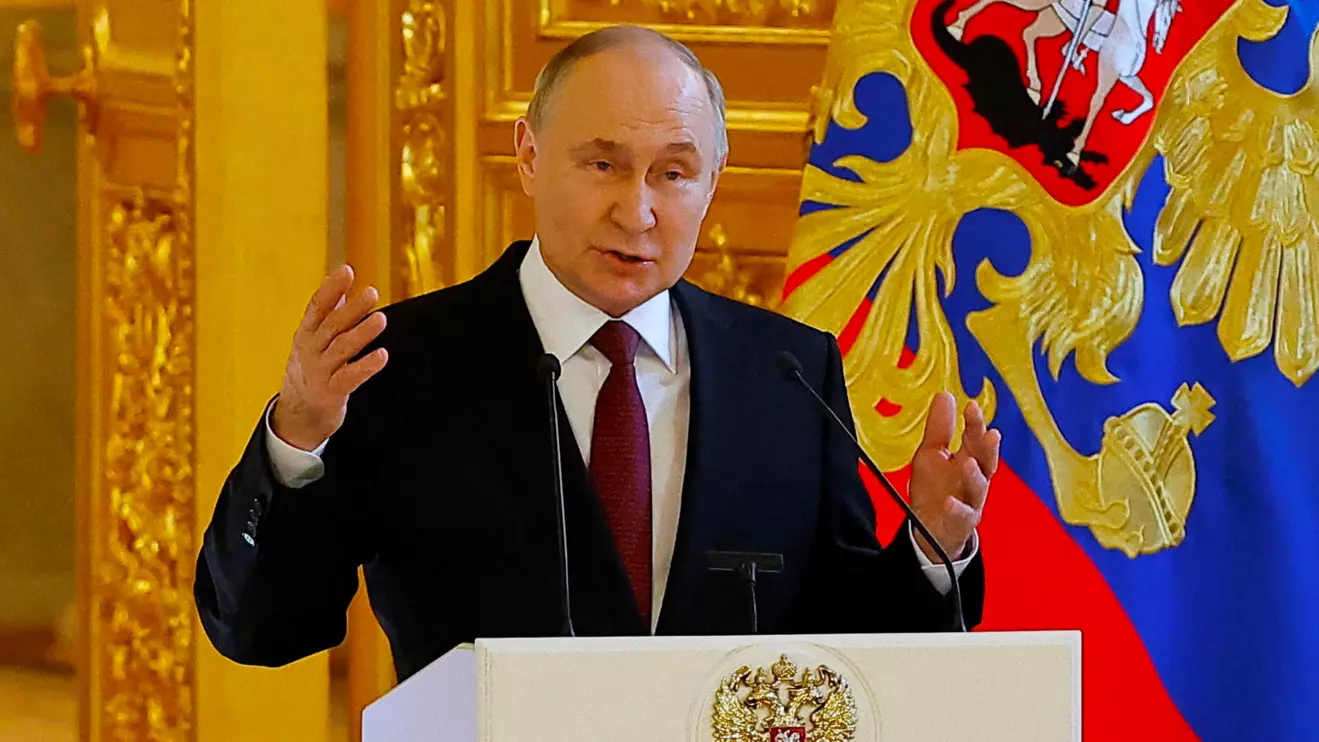 Russian President Vladimir Putin speaks during a meeting with his election campaign confidants at the Kremlin in Moscow, Russia March 20, 2024. Reuters/Evgenia Novozhenina