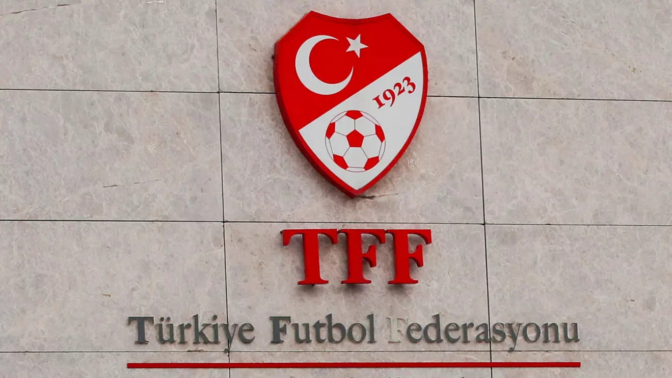 A logo of the Turkish Football Federation (TFF) is seen at the entrance of Riva Hasan Dogan national team training centre and education facilities in Istanbul, Reuters/Dilara Senkaya