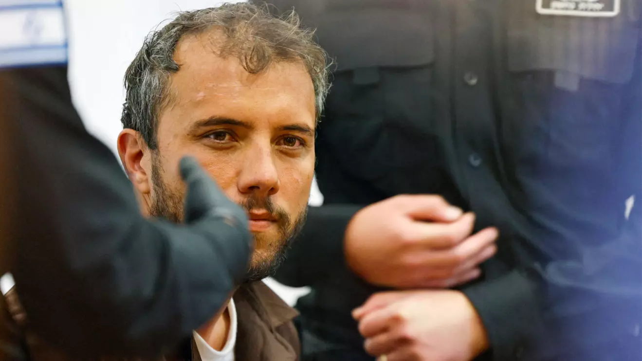 Brazilian Activist Thiago Avila, who was detained aboard the Gaza-bound Global Sumud Flotilla, which was intercepted by Israeli forces in international waters, appears at a court in Beersheba, southern Israel May 6, 2026. Reuters/Amir Cohen