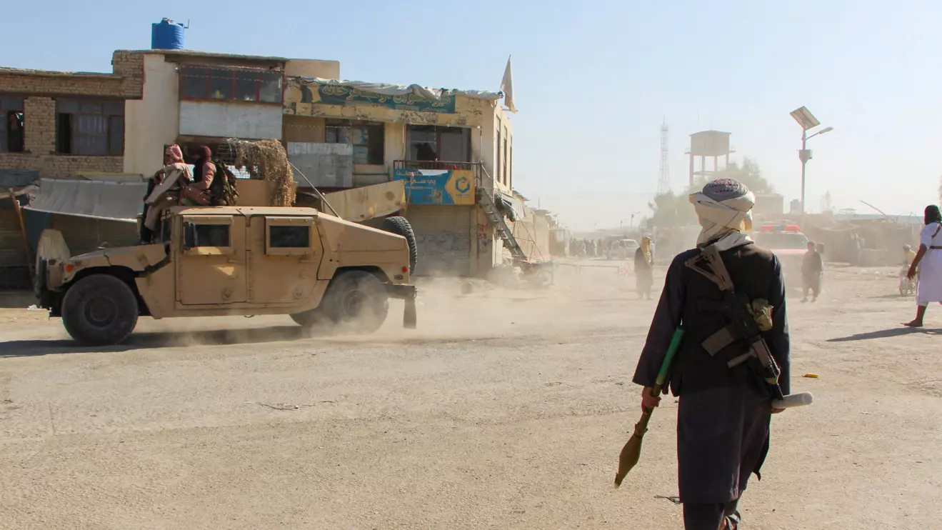 Afghan Taliban fighters patrol near the Afghanistan-Pakistan border in Spin Boldak, Kandahar Province, following exchanges of fire between Pakistani and Afghan forces in Afghanistan, October 15, 2025. Reuters