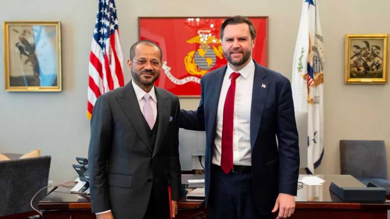 Badr al-Busaidi with JD Vance © X