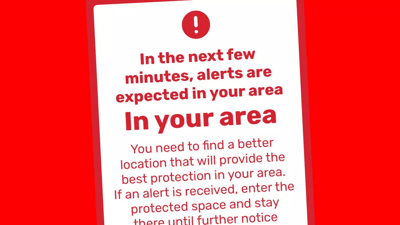 Alert notices from Israeli authorities © Mena Today 